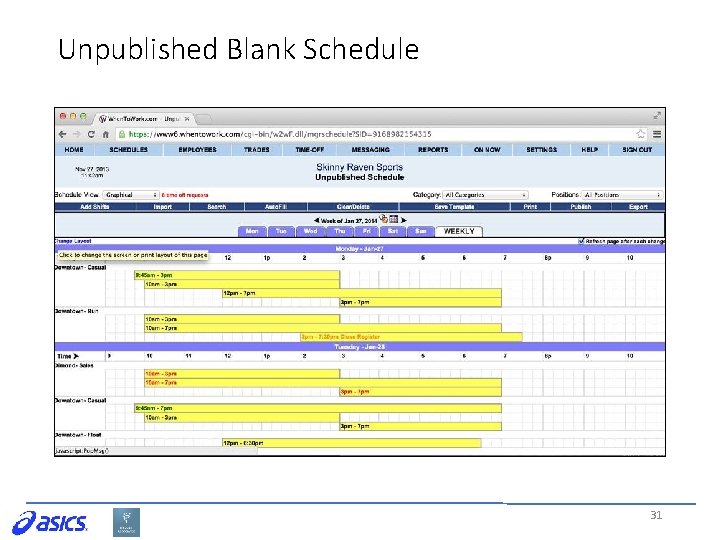 Unpublished Blank Schedule 31 