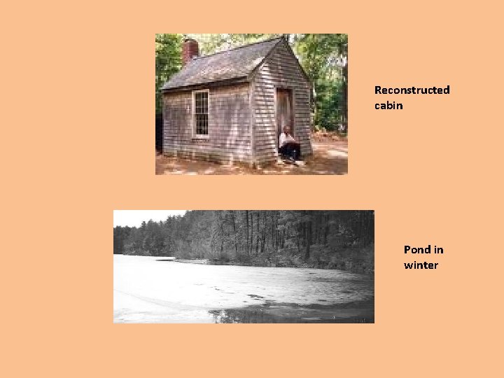 Reconstructed cabin Pond in winter 