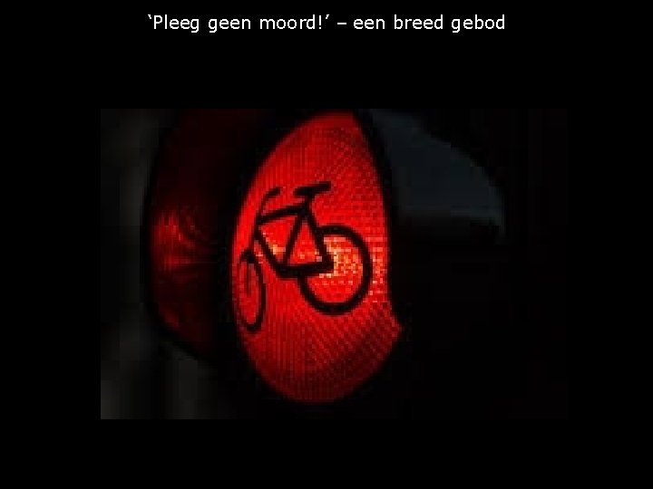 ‘Pleeg geen moord!’ – een breed gebod 