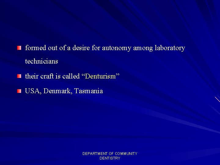 formed out of a desire for autonomy among laboratory technicians their craft is called