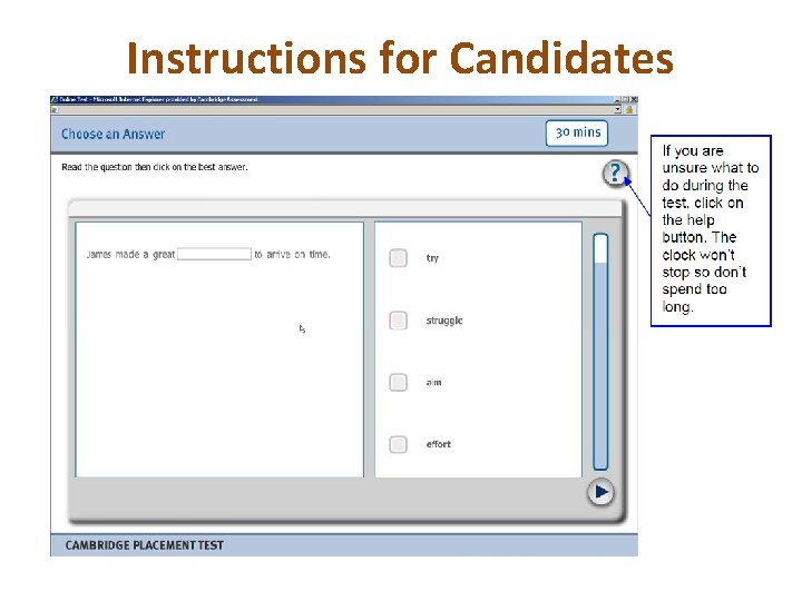 Instructions for Candidates 