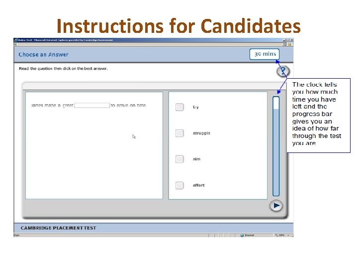 Instructions for Candidates 
