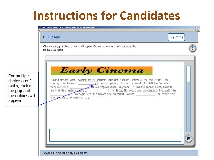 Instructions for Candidates 