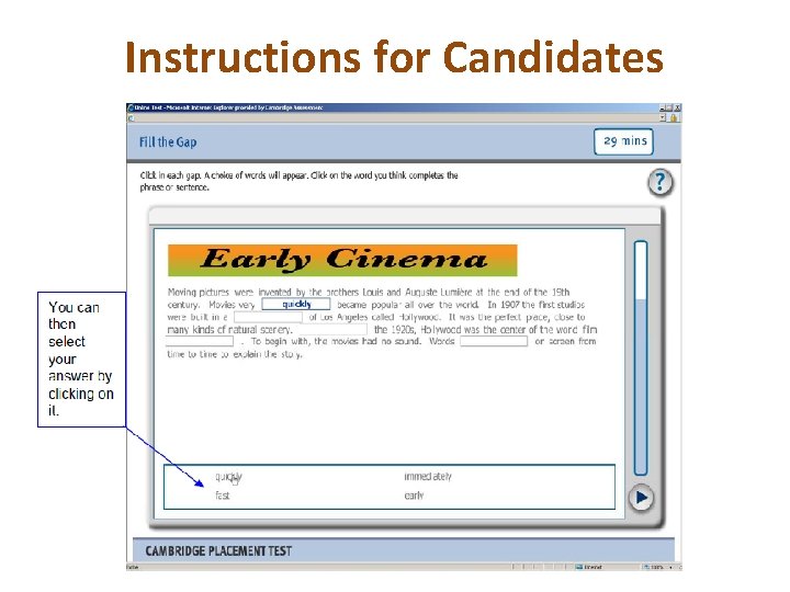 Instructions for Candidates 