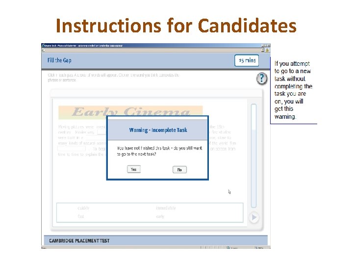 Instructions for Candidates 