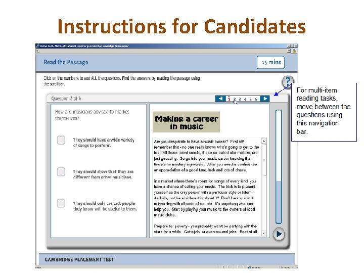 Instructions for Candidates 