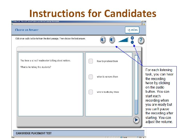 Instructions for Candidates 