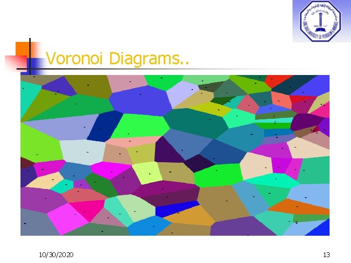 Voronoi Diagrams. . 10/30/2020 13 