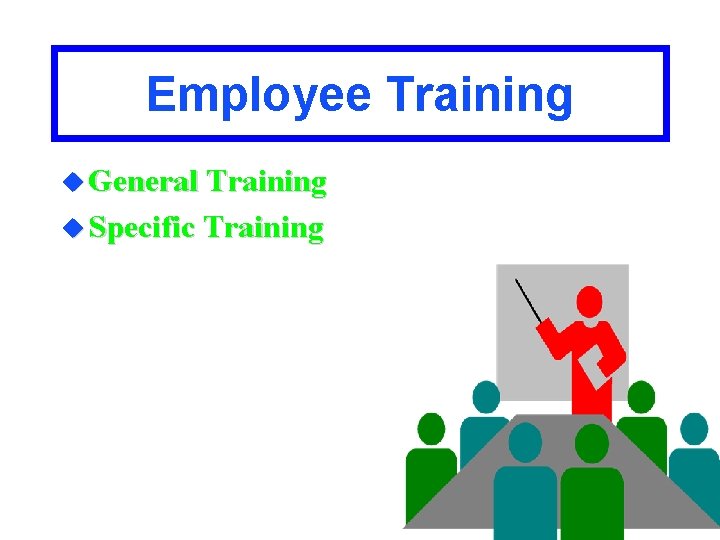 Employee Training u General Training u Specific Training 