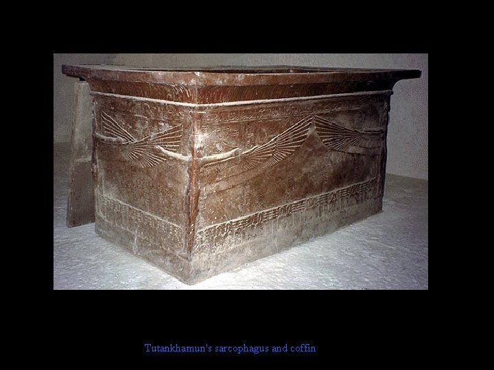 Tutankhamun's sarcophagus and coffin 