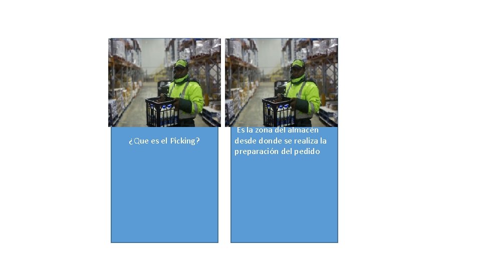 ¿Que es el Picking? Es la zona del almacén desde donde se realiza la