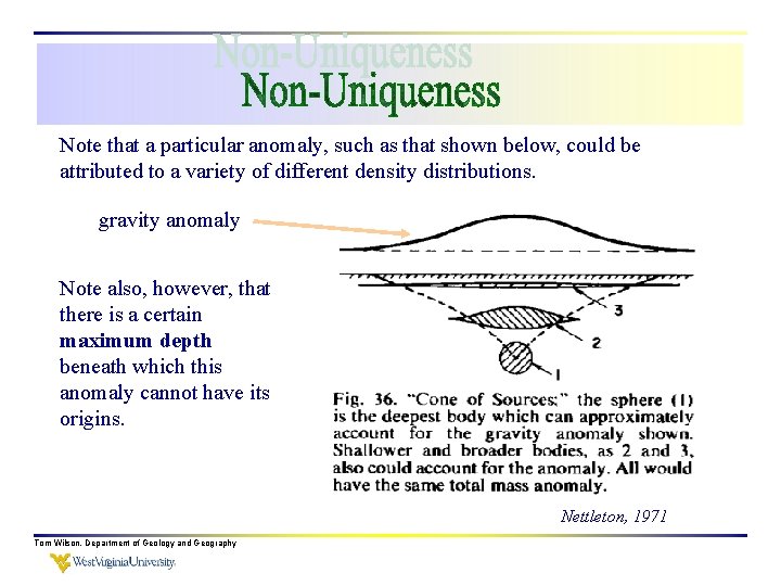 Note that a particular anomaly, such as that shown below, could be attributed to