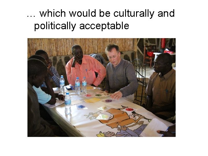 … which would be culturally and politically acceptable 