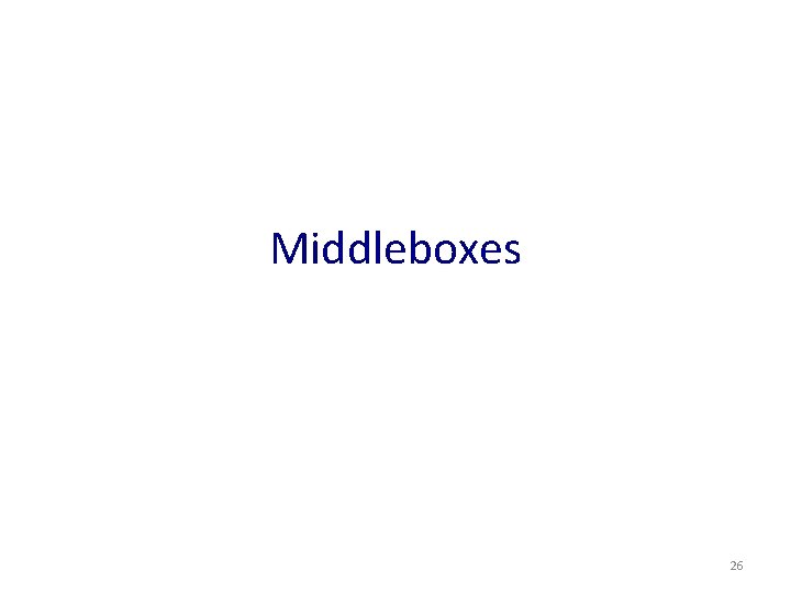 Middleboxes 26 