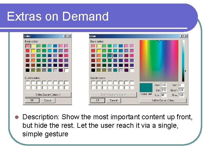 Extras on Demand l Description: Show the most important content up front, but hide Extras on Demand l Description: Show the most important content up front, but hide
