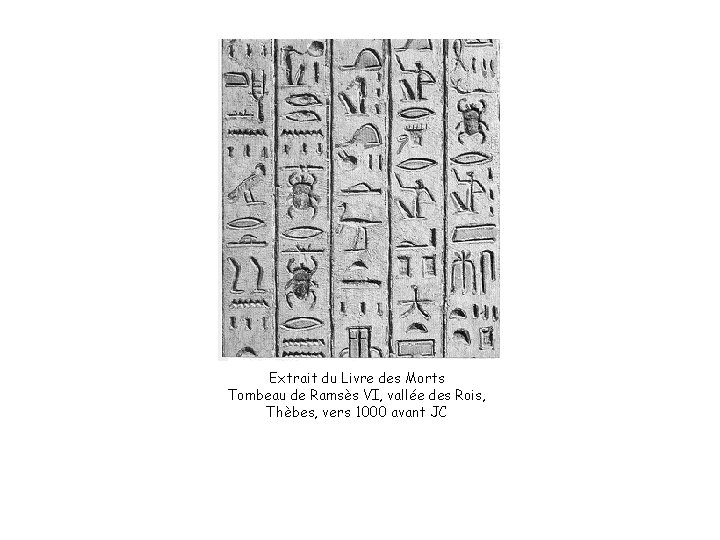 Extrait du Livre des Morts Tombeau de Ramsès VI, vallée des Rois, Thèbes, vers