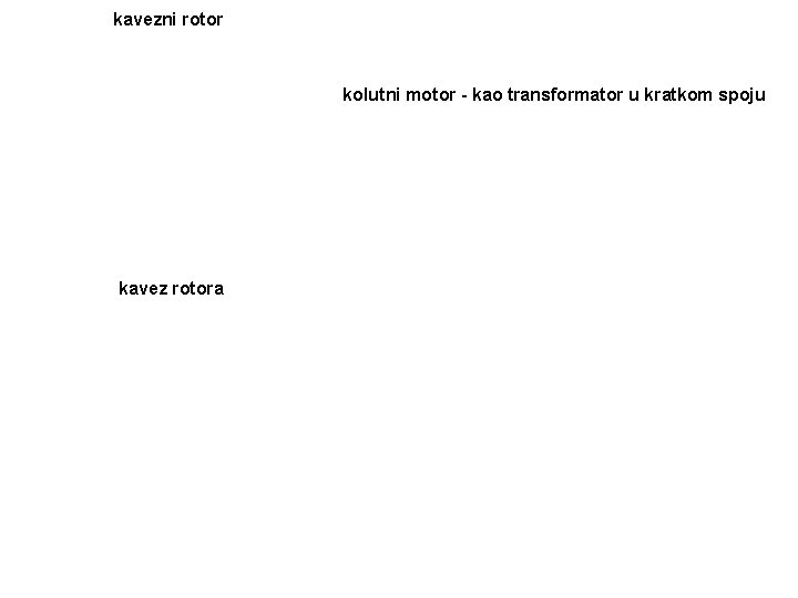 kavezni rotor kolutni motor - kao transformator u kratkom spoju kavez rotora 