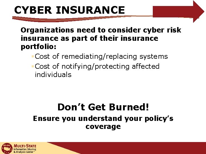 CYBER INSURANCE Organizations need to consider cyber risk insurance as part of their insurance