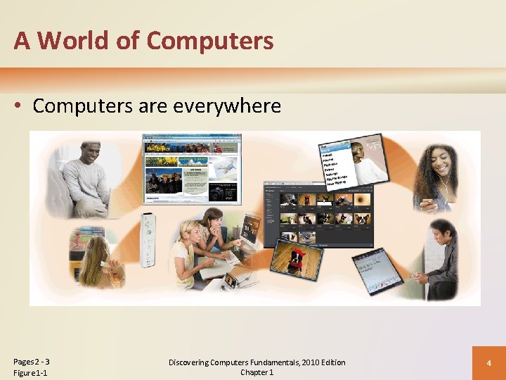 A World of Computers • Computers are everywhere Pages 2 - 3 Figure 1