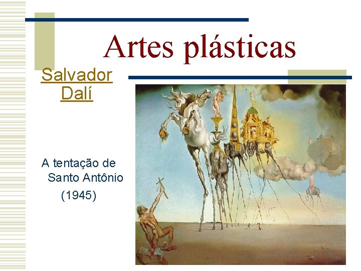 Artes plásticas Salvador Dalí A tentação de Santo Antônio (1945) 
