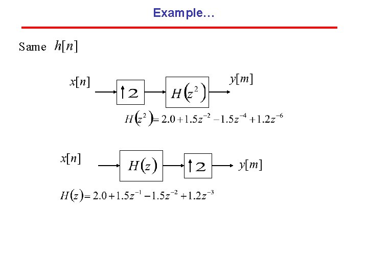 Example… Same Example… Same