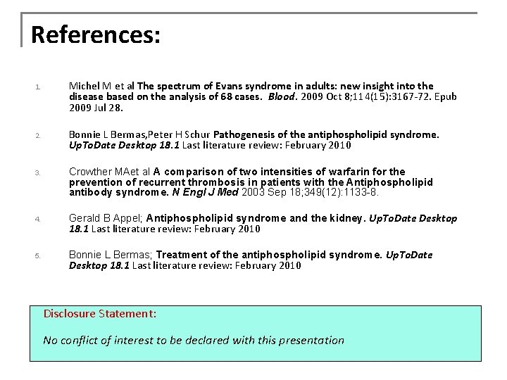 evans syndrome uptodate