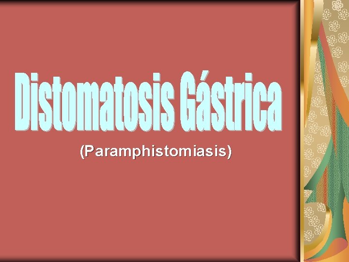(Paramphistomiasis) 