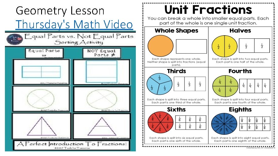 Geometry Lesson Thursday's Math Video Geometry Lesson Thursday's Math Video