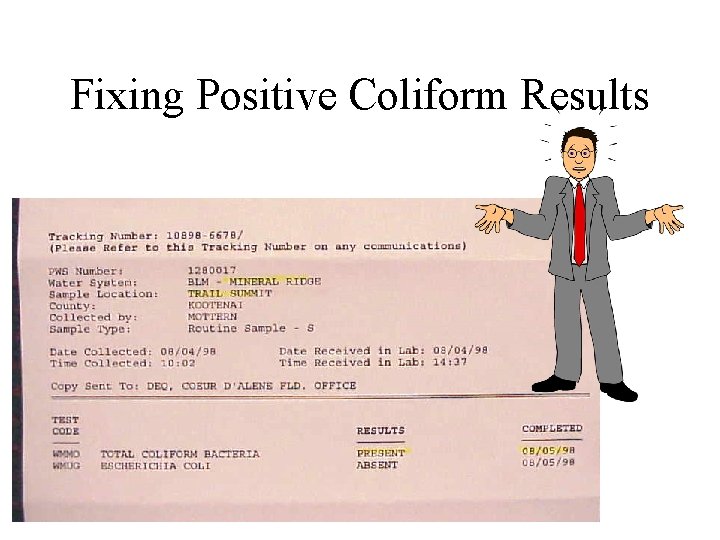 Fixing Positive Coliform Results 