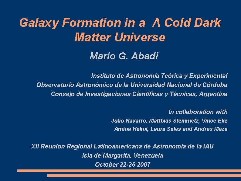 Galaxy Formation in a Cold Dark Matter Universe