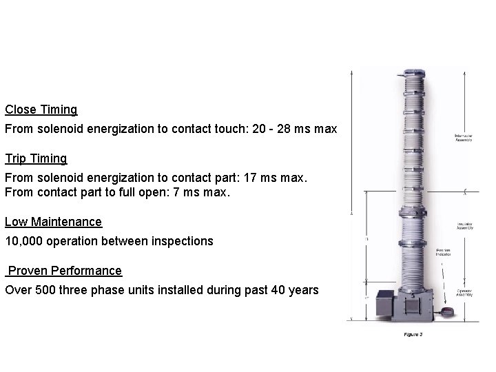 Capacitor and reactor switching using Joslyn VBU modified to include AMSC control board Close