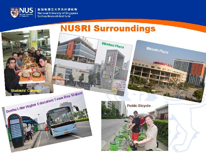 NUSRI Surroundings Wenh ui Students’ Canteen e u Lak Dush Wenx in Pla n NUSRI Surroundings Wenh ui Students’ Canteen e u Lak Dush Wenx in Pla n