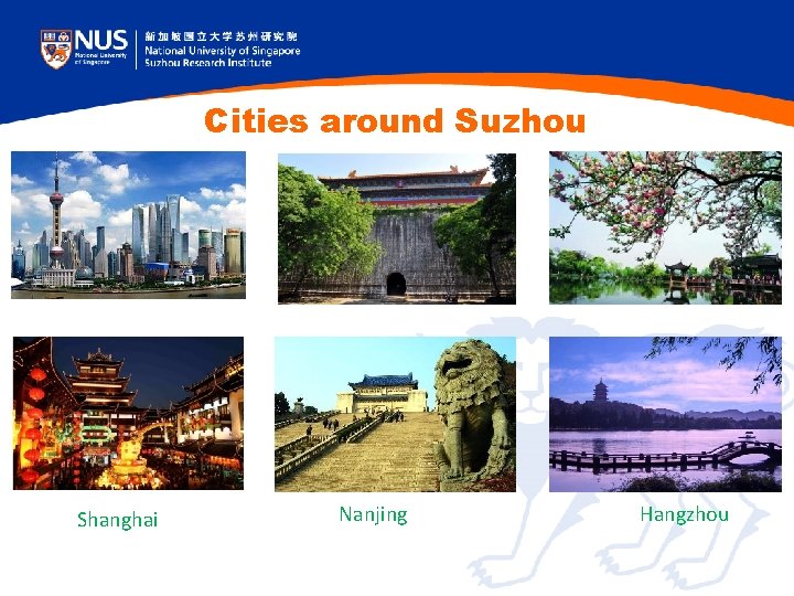 Cities around Suzhou Shanghai Nanjing Hangzhou Cities around Suzhou Shanghai Nanjing Hangzhou