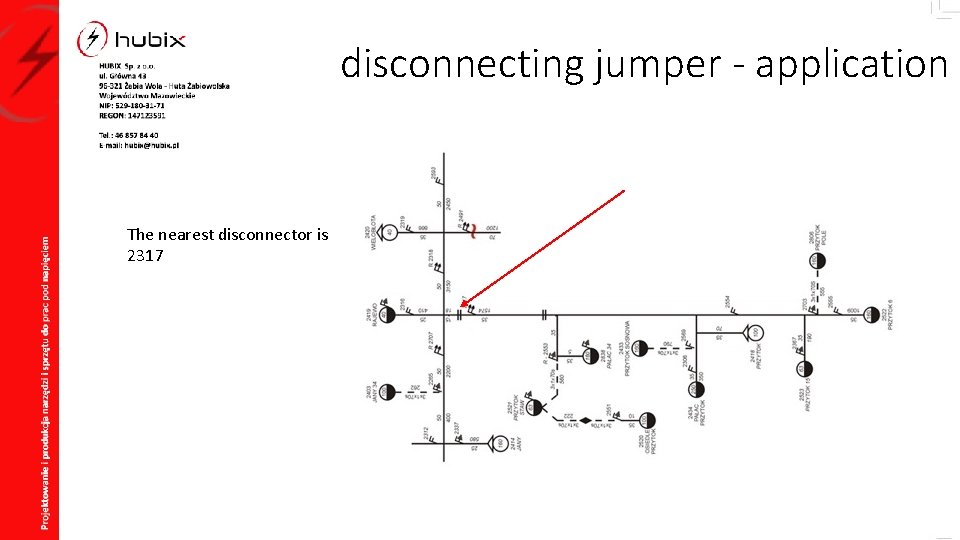 disconnecting jumper - application The nearest disconnector is 2317 