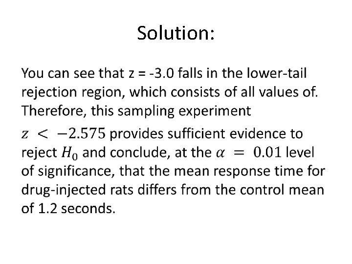Solution: • 