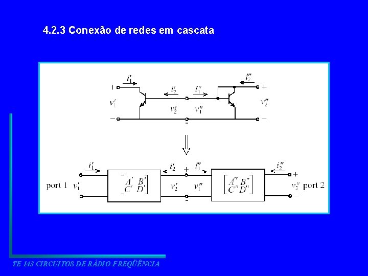 4. 2. 3 Conexão de redes em cascata TE 143 CIRCUITOS DE RÁDIO-FREQÜÊNCIA 