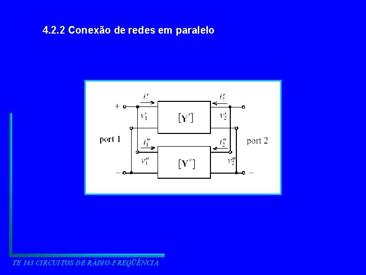 4. 2. 2 Conexão de redes em paralelo TE 143 CIRCUITOS DE RÁDIO-FREQÜÊNCIA 