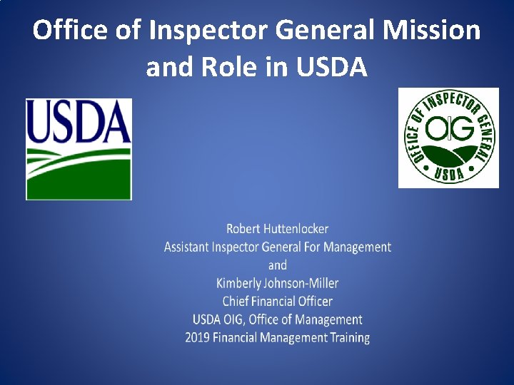 Office of Inspector General Mission and Role in USDA 