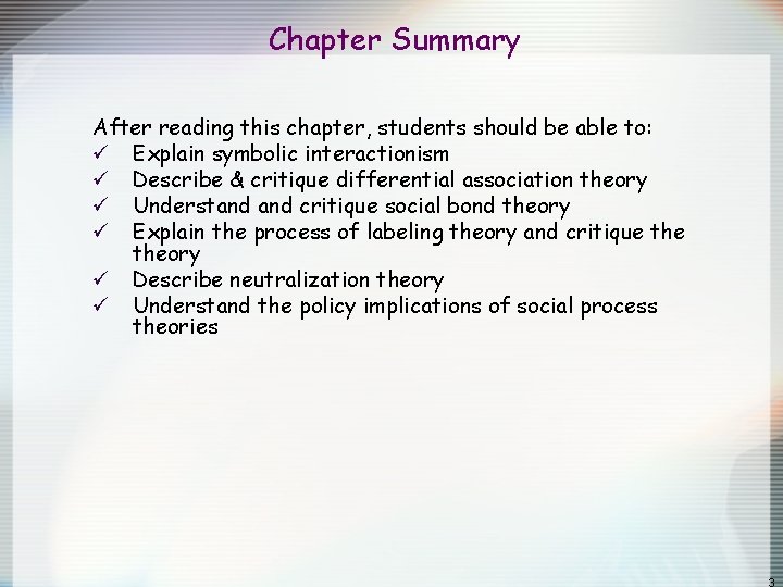 Chapter Summary After reading this chapter, students should be able to: ü Explain symbolic Chapter Summary After reading this chapter, students should be able to: ü Explain symbolic