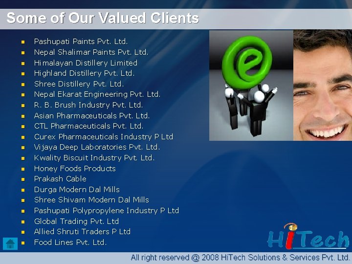 Some of Our Valued Clients n n n n n Pashupati Paints Pvt. Ltd.