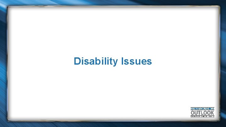 Disability Issues 