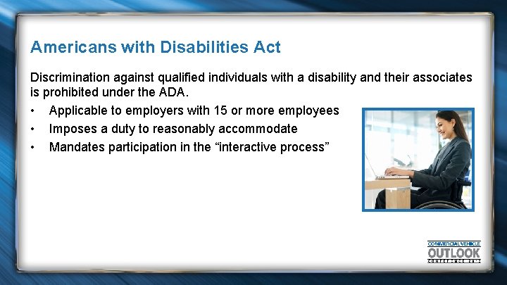 Americans with Disabilities Act Discrimination against qualified individuals with a disability and their associates