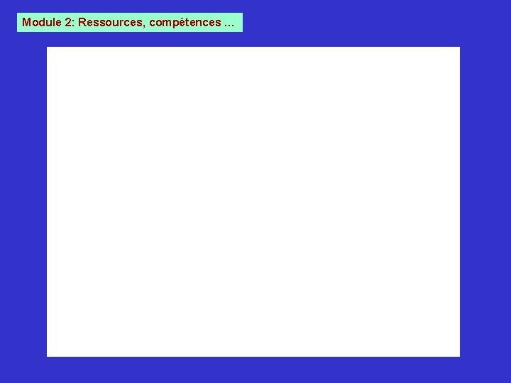 Module 2: Ressources, compétences … Module 2: Ressources, compétences …