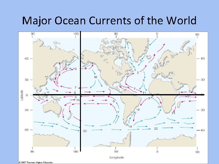 Major Ocean Currents of the World 