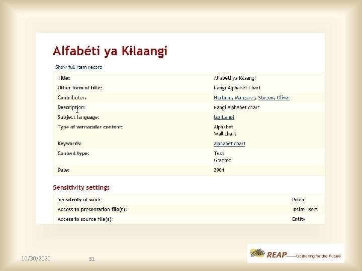 10/30/2020 31 10/30/2020 31