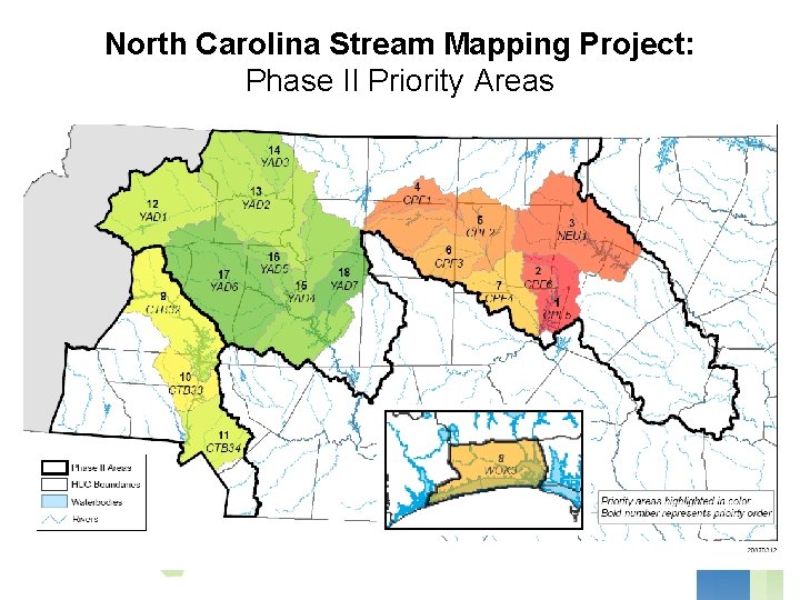 North Carolina Stream Mapping Project: Phase II Priority Areas 