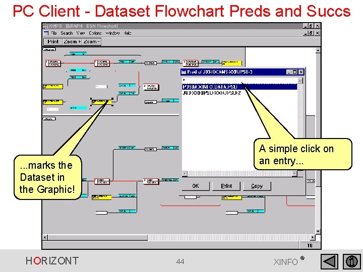 PC Client - Dataset Flowchart Preds and Succs A simple click on an entry. PC Client - Dataset Flowchart Preds and Succs A simple click on an entry.