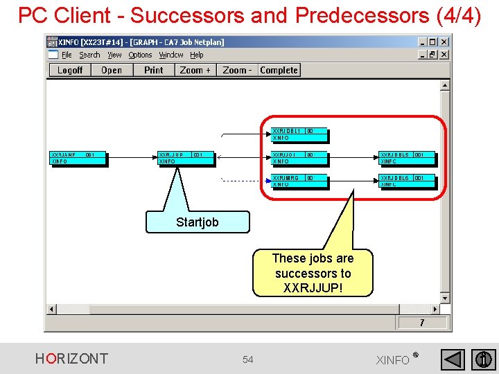PC Client - Successors and Predecessors (4/4) Startjob These jobs are successors to XXRJJUP! PC Client - Successors and Predecessors (4/4) Startjob These jobs are successors to XXRJJUP!