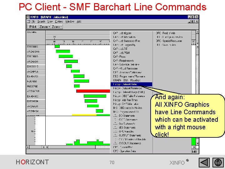 PC Client - SMF Barchart Line Commands And again: All XINFO Graphics have Line PC Client - SMF Barchart Line Commands And again: All XINFO Graphics have Line