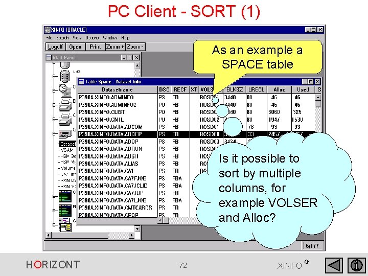 PC Client - SORT (1) As an example a SPACE table Is it possible PC Client - SORT (1) As an example a SPACE table Is it possible